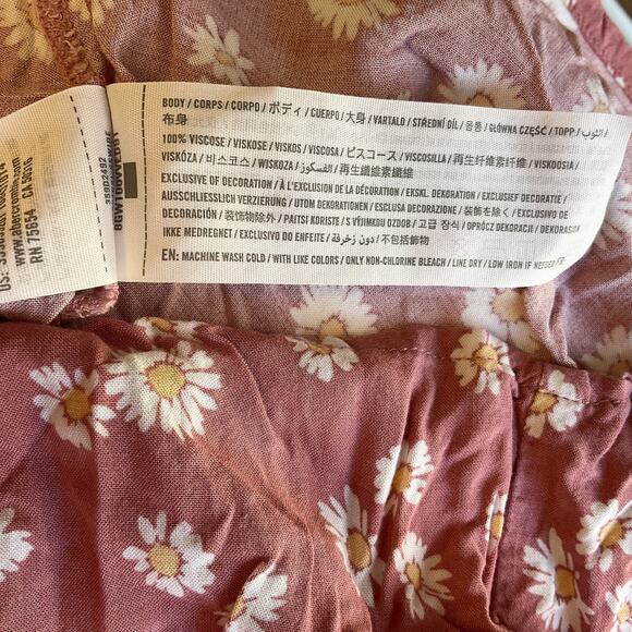 Hollister Women Mini Dress XS Pink Floral Sundress Sleeveless V-neck - Picture 3 of 9